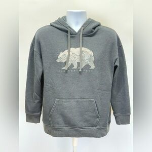 NORTH FACE Women's Gray bear logo hoodie size L